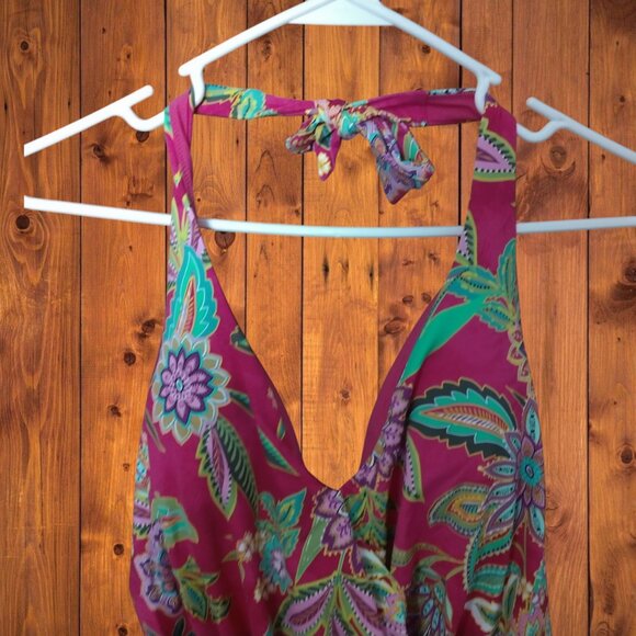 Johnny Was Women's Small 2 Piece Pink Flamingo Tankini/Bikini Set Swim Colorful - Picture 5 of 14